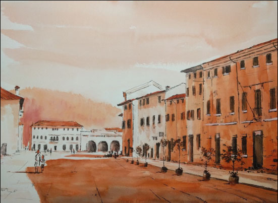 Via Umberto I towards Piazza Italia