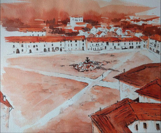 Piazza Italia from the bell tower